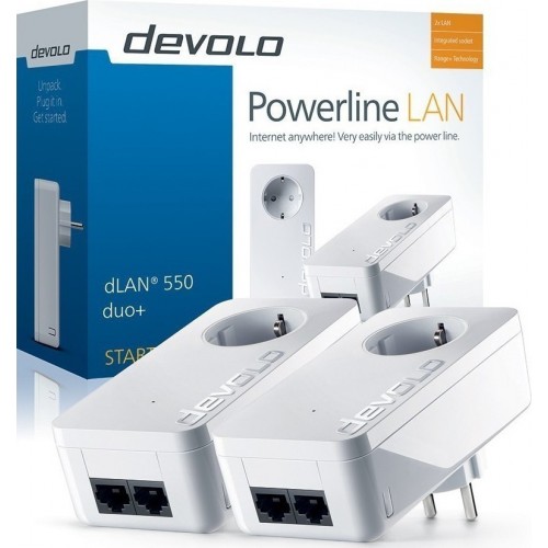 DEVOLO DLAN 550 DUO+ POWERLINE ADAPTER 2 PACK STARTER KIT ΑΝΤΑΠΤΟΡΑΣ ΔΙΚΤΥΟΥ 09303 DEVOLO DLAN 550 DUO+ POWERLINE ADAPTER 2 PACK STARTER KIT ΑΝΤΑΠΤΟΡΑΣ ΔΙΚΤΥΟΥ 09303