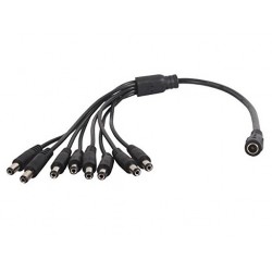 DC CONNECTOR CCTV  POWER SUPPLY CABLE FEMALE TO 8 X MALE 2.1mm FTT7-008 ΚΑΛΩΔΙΟ ΡΕΥΜΑΤΟΣ ΘΥΛΗΚΟ ΣΕ 8 Χ ΑΡΣΕΝΙΚΟ