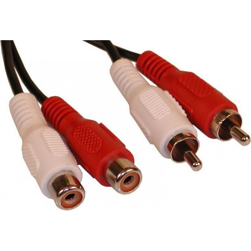 LANCOM AV20522N3 RCA CABLE 2 X MALE TO 2 X RCA FEMALE 3m AUDIO CABLE AV205-22N-3