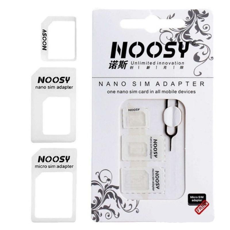 Sim Card Adaptor White & Card Eject Pin Noosy Αντάπτορες Τηλεφωνικής Κάρτας 4194 SIM-002 Sim Card Adaptor White & Card Eject Pin Noosy Αντάπτορες Τηλεφωνικής Κάρτας 4194 SIM-002