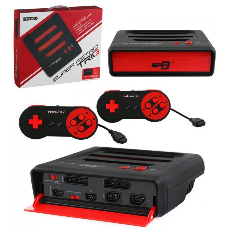 RETRO BIT SUPER RETRO 3 IN 1 CONSOLE (NES/SNES/MEGA DRIVE) RB-SR3-4528 RETRO BIT SUPER RETRO 3 IN 1 CONSOLE (NES/SNES/MEGA DRIVE) RB-SR3-4528