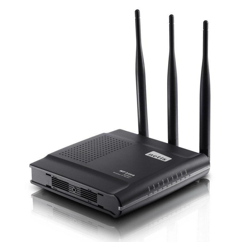 NETIS WF 2409 WIRELESS N300 Mbps 4PORT & 3 X FIXED ANTENNA 5Dpi N ROUTER ACCESS POINT REPEATER WF2409
