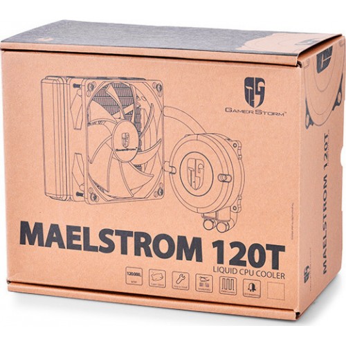 Deepcool Maelstrom 120t Red Cpu Cooler Hydro Σύστημα Υδρόψυξης Επεξεργαστή Deepcool Maelstrom 120t Red Cpu Cooler Hydro Σύστημα Υδρόψυξης Επεξεργαστή