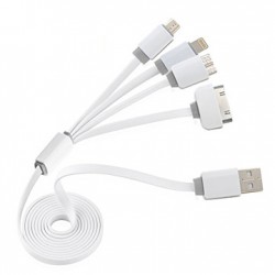 POWERTECH PT-214 USB A 2.0 CHARGING CABLE 4 IN 1 (iPHONE 4-5-6-mini USB-MICRO USB) POWERTECH PT-214 USB A 2.0 CHARGING CABLE 4 IN 1 (iPHONE 4-5-6-mini USB-MICRO USB)