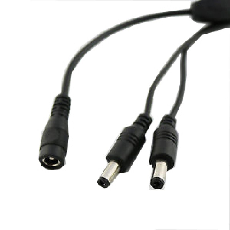 DC CONNECTOR CCTV POWER SUPPLY CABLE FEMALE TO 2 X MALE 2.1mm FTT7-006 ΚΑΛΩΔΙΟ ΡΕΥΜΑΤΟΣ ΘΥΛΗΚΟ ΣΕ 2 Χ ΑΡΣΕΝΙΚΟ