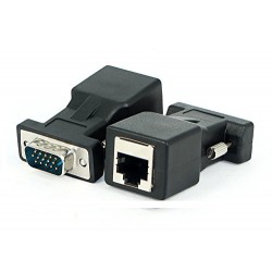 Αντάπτορας Προέκτασης Μέσω Δικτύου VGA Extender 20m Over CAT5/CAT6 UTP RJ45 Adaptor-Cable FTT14-019
