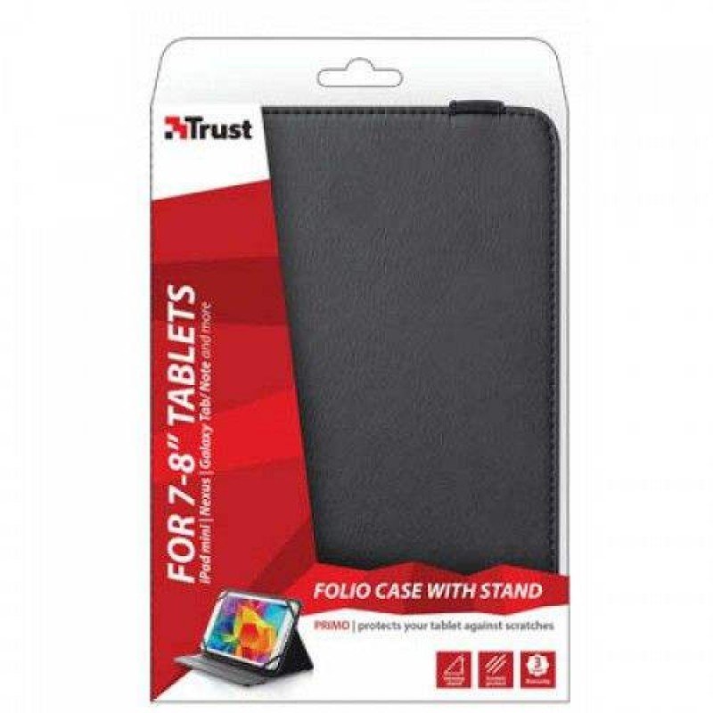 ΘΗΚΗ ΠΡΟΣΤΑΣΙΑΣ & ΒΑΣΗ CASE/STAND BLACK FOT TABLET 7-8 PRIMO FOLIO TRUST 20057