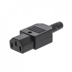 Power Plug Ups Adaptor Female Black IEC-320-C13 Τελικό Βύσμα Τροφοδοσίας Θηλυκό Μαύρο Φις 3P 10A Valueline VLEP 11805B Power Plug Ups Adaptor Female Black IEC-320-C13 Τελικό Βύσμα Τροφοδοσίας Θηλυκό Μαύρο Φις 3P 10A Valueline VLEP 11805B