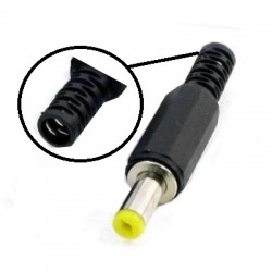 POWER CABLE DC PLUG BLACK 2.5X5.5X9.5 ΤΕΛΙΚΟ ΒΥΣΜΑ ΡΕΥΜΑΤΟΣ ΜΑΥΡΟ H009C DC004B