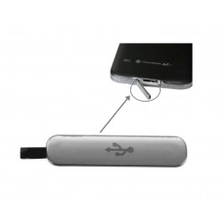 Κάλυμμα Υποδοχής Φόρτισης Ασημί Samsung Galaxy S5 Charging Port Cover Seal Silver