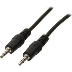 VALUELINE VLAP 22000 B0.50 JACK 3.5 MALE TO JACK 3.5 MALE AUDIO STEREO CABLE 0.50m VALUELINE VLAP 22000 B0.50 JACK 3.5 MALE TO JACK 3.5 MALE AUDIO STEREO CABLE 0.50m