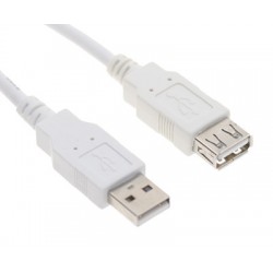 USB A 2.0 Extension Cable Male-Female 5m White 143/5HS High Speed Καλώδιο Προέκτασης CAB-U080 USB A 2.0 Extension Cable Male-Female 5m White 143/5HS High Speed Καλώδιο Προέκτασης CAB-U080