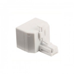 ADAPTER RJ11 TELEPHONE LINE SPLITTER WHITE TEL-0007 Μούφα Λευκή Διακλαδωτής 90995 FTT3-053