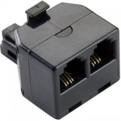 ADAPTER TELEPHONE LINE SPLITTER BLACK TEL-0007 ΜΟΥΦΑ ΤΗΛΕΦΩΝΟΥ ΜΑΥΡΗ VTP6011M