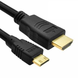 HDMI 1.4 Male 19pin To Mini HDMI Male Cable 5505-1.5 Gold 1.5m H011 
