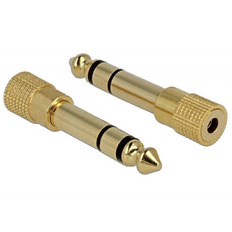 Ugreen Adapter Gold Jack 3.5 Stereo Female To Jack 6.3 Stereo Male