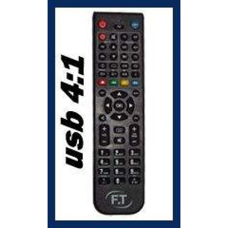 REMOTE CONTROL UNIVERSAL 4:1 FT BLACK LOR 7000 CARTON (TV/DVD/SATELLITE) HR56G PT-414