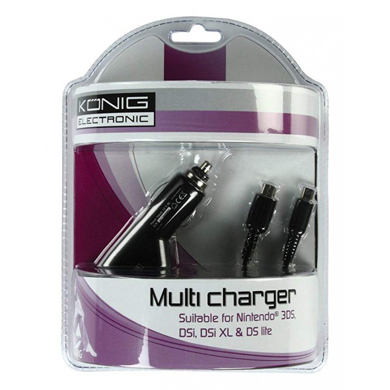 CAR CHARGER ADAPTOR MULTI KONIG GAM3DS-ADAPT20 ΤΡΟΦΟΔΟΤΙΚΟ ΑΥΤΟΚΙΝΗΤΟΥ (3DS/3DSXL/DSi/DSiXL)