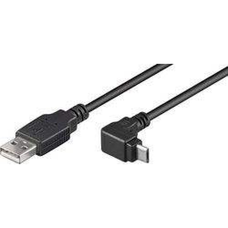 USB CABLE MALE TO USB MALE MICRO B 1,8m BLACK CABLE 95343
