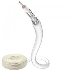 Καλώδιο Κεραίας Ομοαξωνικό Antena TV-SAT Coaxial CCS Cable 75Ohm White 100m RG6U-100 0494 