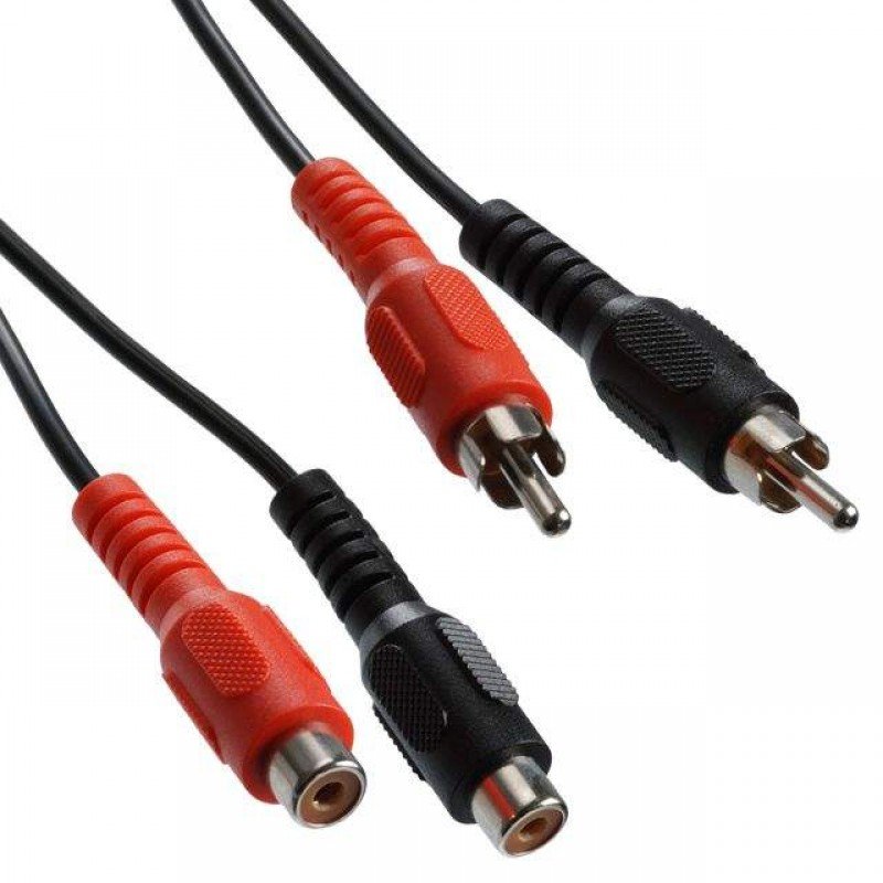 RCA CABLE 2 X MALE TO 2 X RCA FEMALE EXTENSION 2.5m AUDIO 451/2