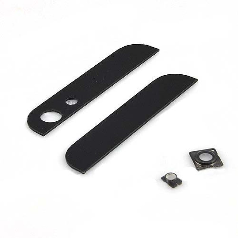 Γυαλί Πίσω Κάμερας-Φλάς iPhone 5S Μαύρο Back Camera-Flash Black i5S