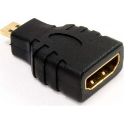 Adaptor HDMI 19pin Female To HDMI Micro Male 19pin Black Μούφα ADA-H002