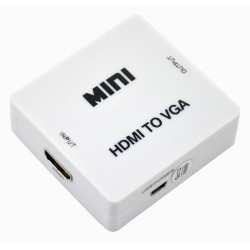 Adaptor Hdmi Female To Vga Female White Full Hd 1080p Powertech CAB-H073 