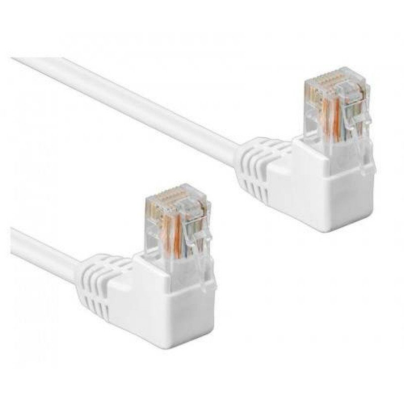 UTP Ethernet Cable 2m Grey Corner CAT 5 Καλώδιο Δικτύου Γκρι Γωνιακό CAB-N163