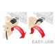 USB A 2.0 CABLE MALE TO MICRO USB B MALE CABLE BLACK 2m DOUBLE DUAL EASY USB CAB-U062