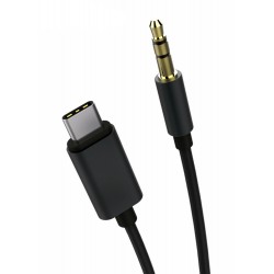 POWERTECH CAB-UC017 USB 2.0 TYPE C TO 3.5 JACK CABLE BLACK 1m POWERTECH CAB-UC017 USB 2.0 TYPE C TO 3.5 JACK CABLE BLACK 1m