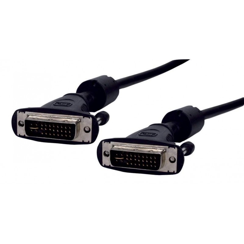 DVI-I MALE TO DVI-I MALE 1.8m 24+5pin CABLE 198 BLACK CAB-H050