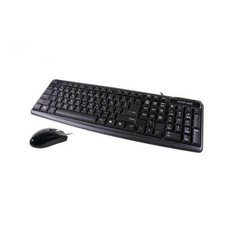 ΠΛΗΚΤΡΟΛΟΓΙΟ & ΠΟΝΤΙΚΙ WIRED KEYBOARD & MOUSE OPTICAL USB/BLACK KONIG CSKMCU 100GR (PC)