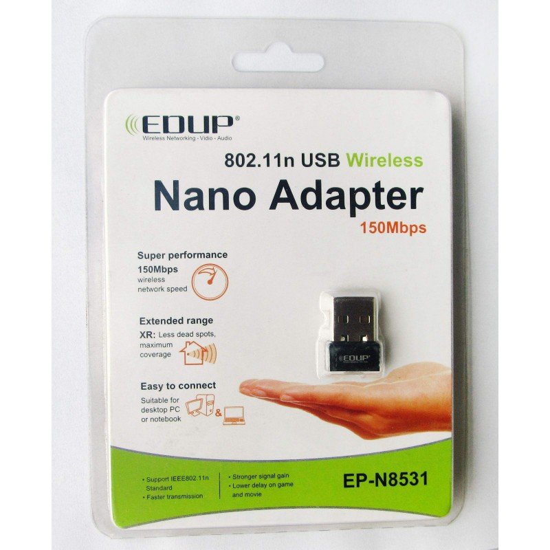 WIRELESS USB ΝΑΝΟ ADAPTER 150Mbps EDUP EP-N8531