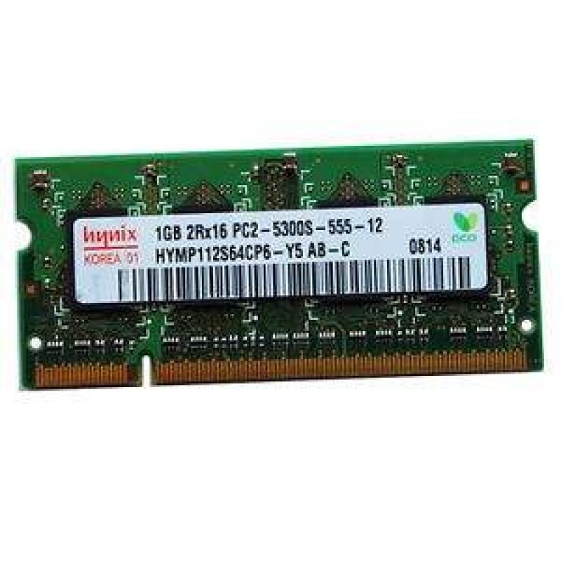1Gb MEMORY RAM SODIM DDR2 -667Mhz- HYNIX PC2-5300S-555-12 HYMP112S64CP6-Y5AB-C ΜΝΗΜΗ (PC)