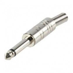 Adapter Jack 6.3 Mono Male Metallic Silver Τελικό Μονοφωνικό Βύσμα Ήχου JC-013 LZ410 Adapter Jack 6.3 Mono Male Metallic Silver Τελικό Μονοφωνικό Βύσμα Ήχου JC-013 LZ410