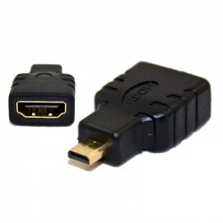 Adaptor HDMI 19pin Female To HDMI Micro Male 19pin Black Μούφα ADA-H002