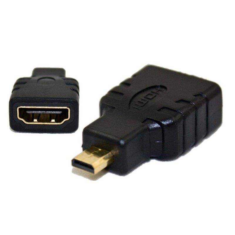 Adaptor HDMI 19pin Female To HDMI Micro Male 19pin Black Μούφα ADA-H002