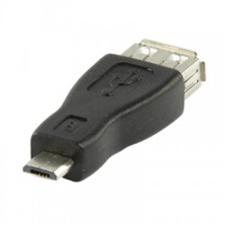 USB Α ADAPTER FEMALE TO MICRO USB B MALE BLACK CMP-ADAP35 VLCP60901B 3.3.16