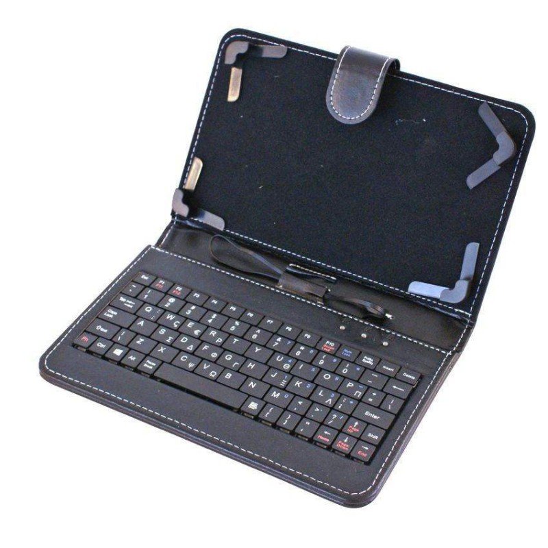 POWERTECH PT-133 KEYBOARD GREEK & CARRY CASE BLACK TABLET 7-8 ΠΛΗΚΤΡΟΛΟΓΙΟ ΒΑΣΗ ΔΕΡΜΑΤΙΝΗ ΘΗΚΗ PT133