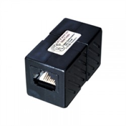 UTP Cable Connector F-F RJ45 Black Μούφα Δικτύου Μαύρη 8/8 CAB-N041