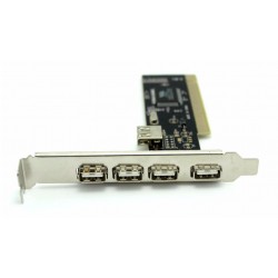 POWERTECH SLOT-011 PCI CARD 4+1 X USB 2.0 EXTERNAL PORTS CHIPSET VLIA6212