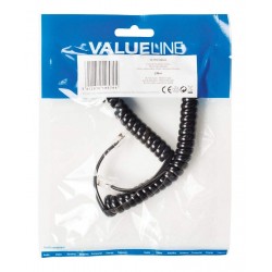 TELEPHONE SET CABLE 2m BLACK SPIRAL ΚΑΛΩΔΙΟ ΤΗΛΕΦΩΝΙΚΗΣ ΣΥΣΚΕΥΗΣ 4P4C VLTP90100B20