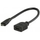 VALUELINE VLVP34790B02 HDMI 1.4 A FEMALE TO HDMI D MICRO MALE CABLE 0.20m