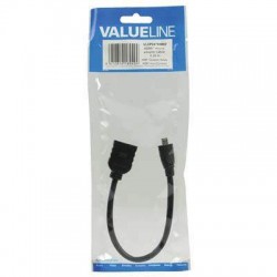 VALUELINE VLVP34790B02 HDMI 1.4 A FEMALE TO HDMI D MICRO MALE CABLE 0.20m
