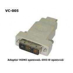 ADAPTER HDMI MALE TO DVI MALE  VC-005
