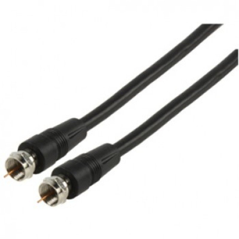 FTT1-030 ANTENA TV-SATELLITE WATERPROOF COAXIAL F CABLE 1.5m BLACK M-M ΚΑΛΩΔΙΟ ΚΕΡΑΙΑΣ ΑΔΙΑΒΡΟΧΟ ΟΜΟΑΞΟΝΙΚΟ ΜΑΥΡΟ RG6U RC074