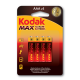 KODAK BATTERIES MIGNON AAA PHOTOLIFE MAX ALKALINE 4 PACK BATTERY 1.5 V LR03 K3A-4 ΜΠΑΤΑΡΙΕΣ ΑΛΚΑΛΙΚΕΣ KODAK BATTERIES MIGNON AAA PHOTOLIFE MAX ALKALINE 4 PACK BATTERY 1.5 V LR03 K3A-4 ΜΠΑΤΑΡΙΕΣ ΑΛΚΑΛΙΚΕΣ