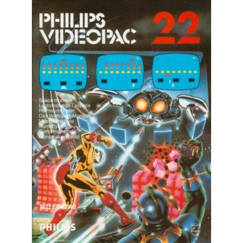 SPACE MONSTER PHILIPS VIDEOPAC+ G7400 GAME CATRIDGE -USED-