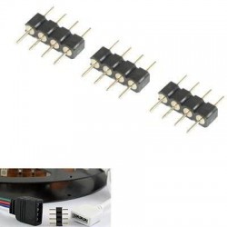 ADAPTOR LED RGB ADAPTER-2 RGB 3528/5050 ΔΙΠΛΟΣ ΑΝΤΑΠΤΟΡΑΣ ΣΥΝΔΕΣΗΣ 4pin LED ΤΑΙΝΙΑΣ